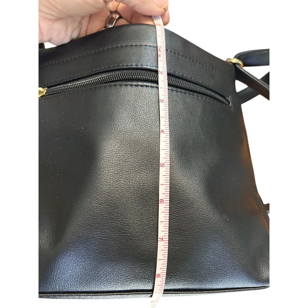 Black Faux Leather Crossbody Bag Gold‎ Hardware TT231135-BLK